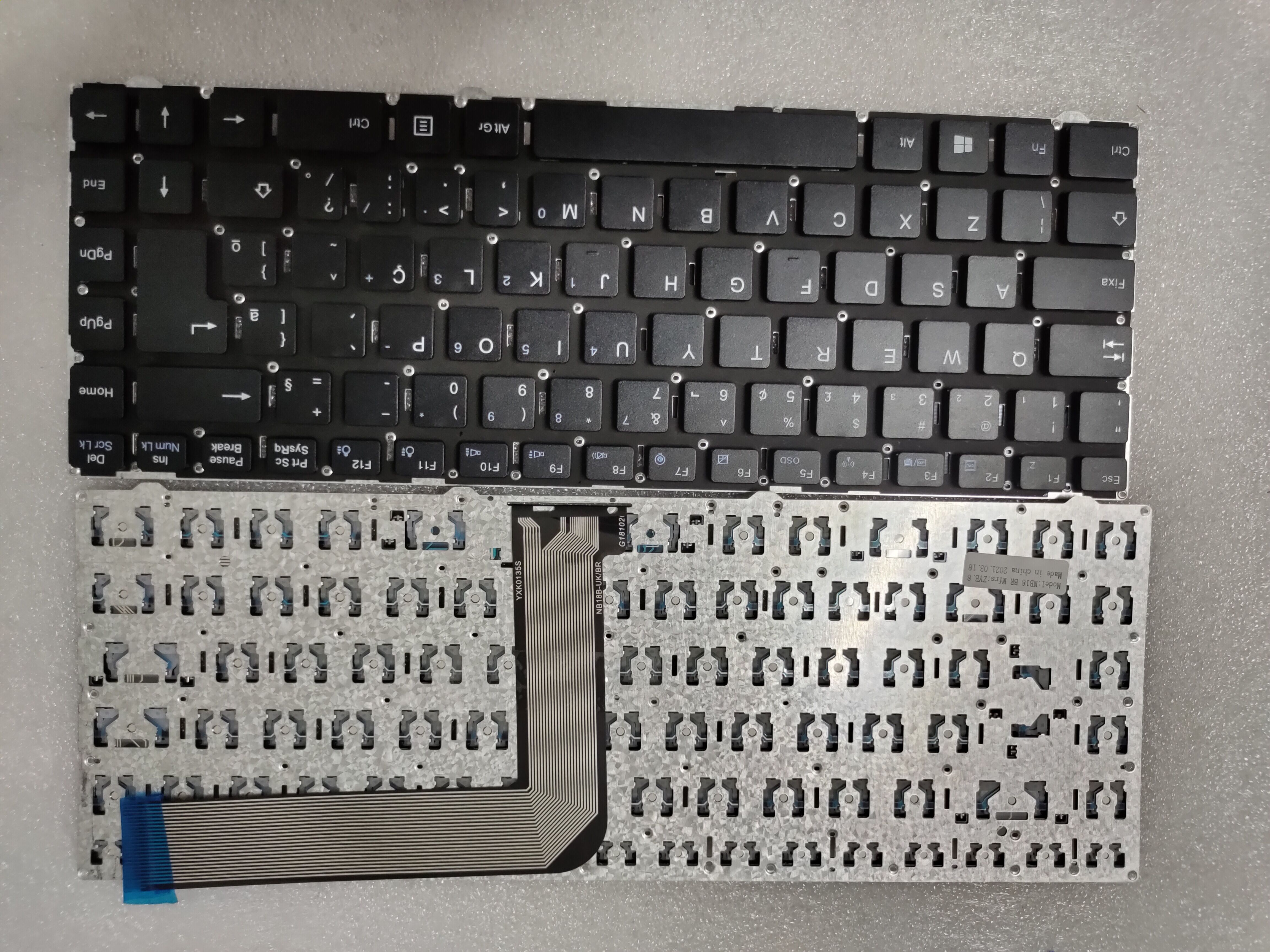 Picture of New Replacement Laptop Keyboard For ACER Z1401 F4 wireless lower right MP-11J78PA-F51C BLACK (OEM) BR Layout